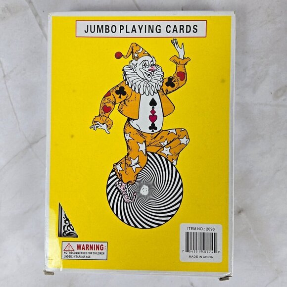 Jumbo Playing Cards Adults Children Novelty Funny Gift White Elephant NWT - Picture 2 of 5